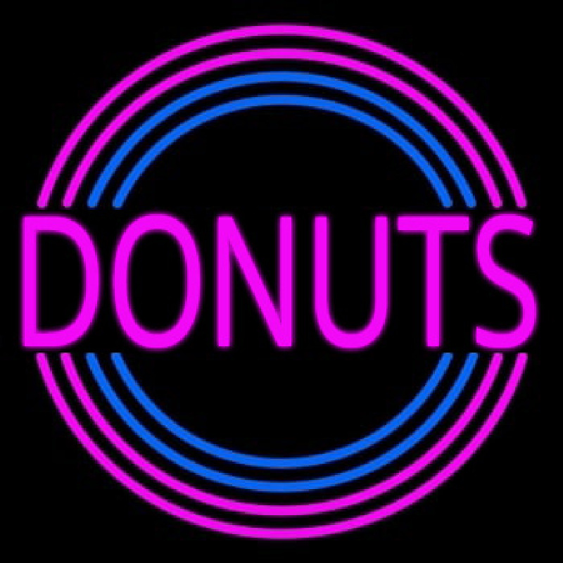 Pink Round Donuts Neonreclame