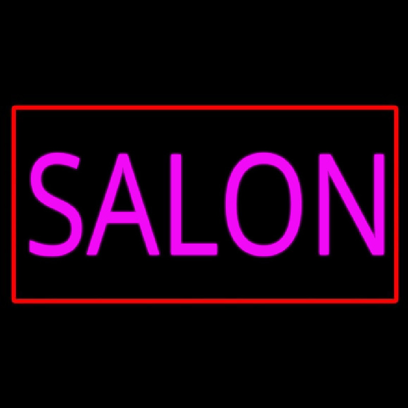 Pink Salon With Red Border Neonreclame