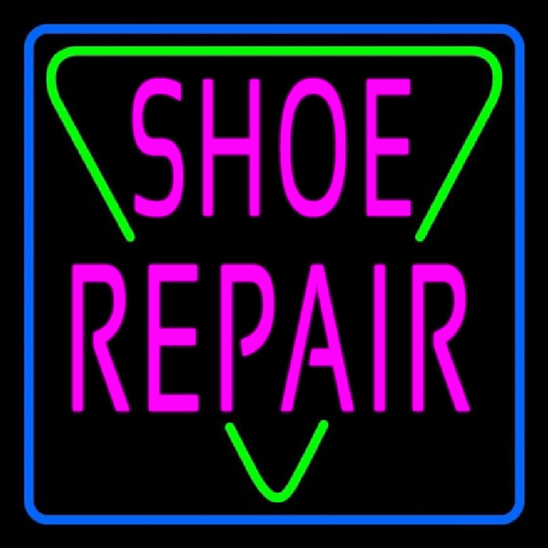 Pink Shoe Repair Block Neonreclame
