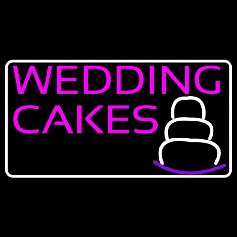 Pink Wedding Cakes Neonreclame