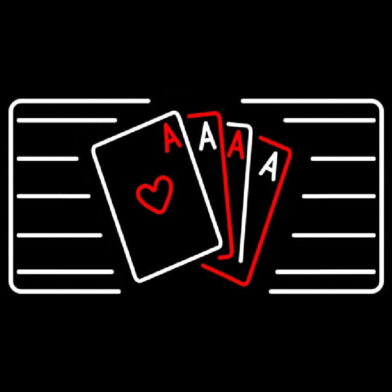 Poker Cards Icon 6 Neonreclame