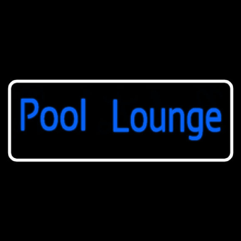 Pool Lounge With White Border Neonreclame