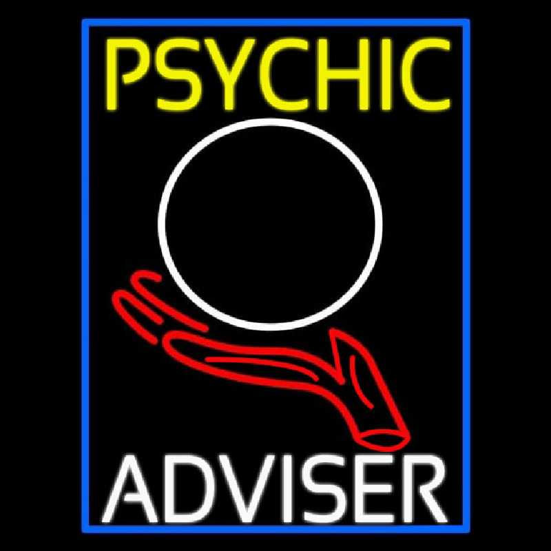 Psychic Adviser Crystal Logo Neonreclame