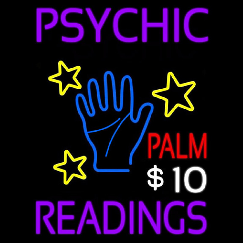 Psychic Palm Readings Neonreclame