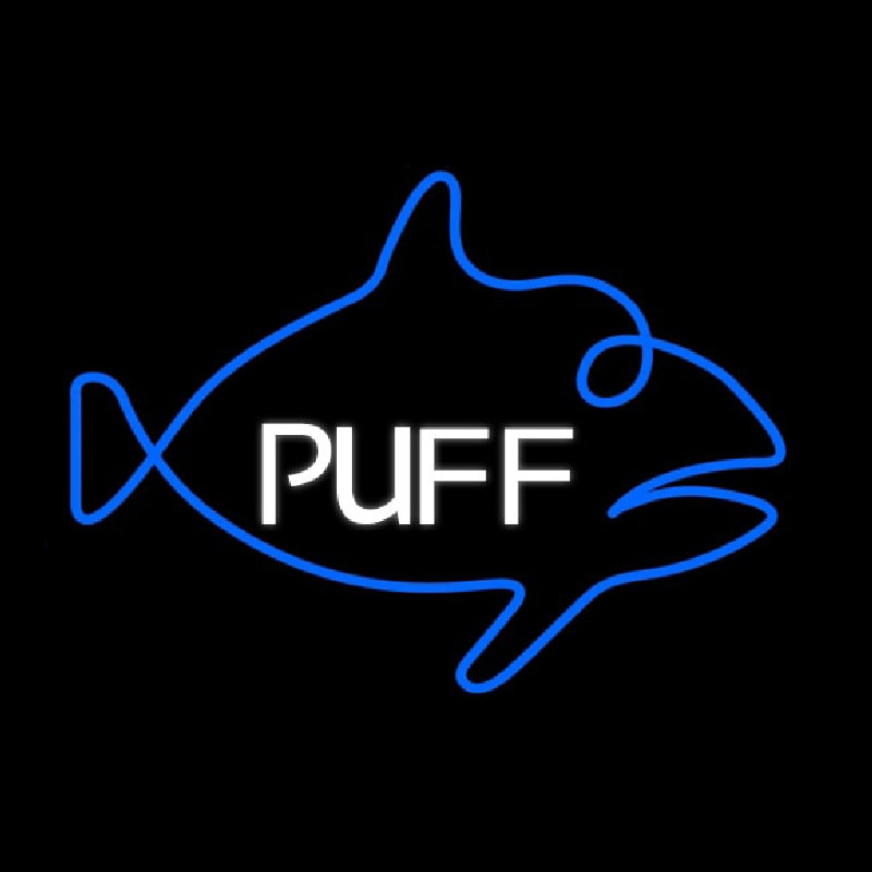 Puff Blue Fish Neonreclame