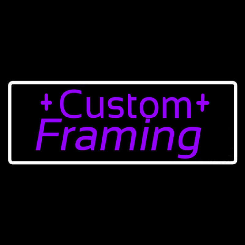 Purple Custom Framing Neonreclame