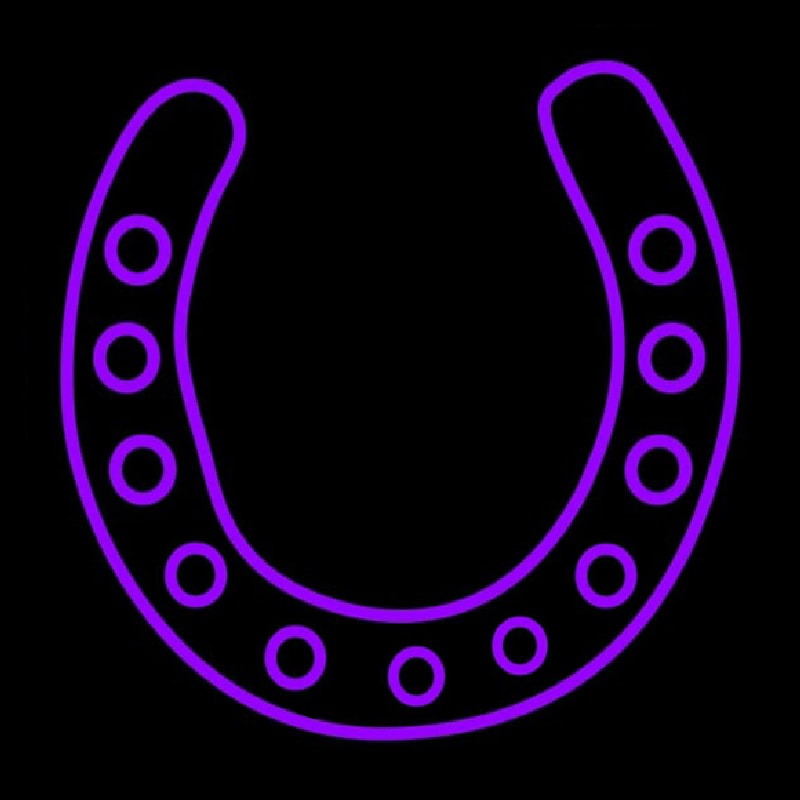 Purple Horseshoe Neonreclame