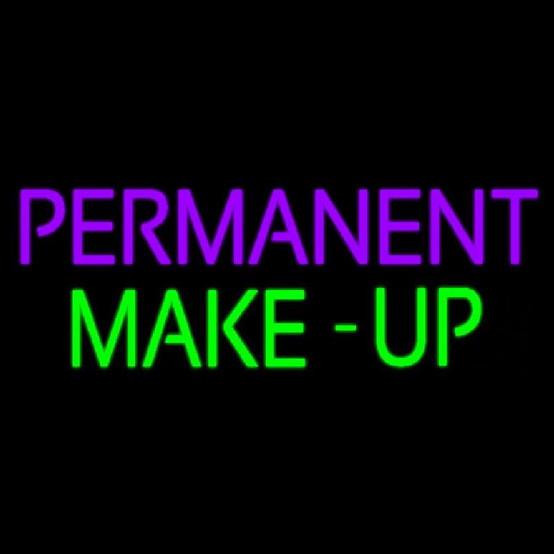 Purple Permanent Green Make Up Neonreclame