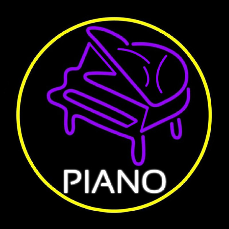 Purple Piano Neonreclame