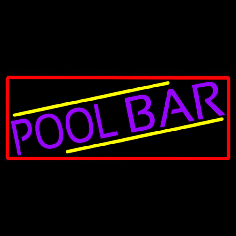 Purple Pool Bar With Red Border Neonreclame