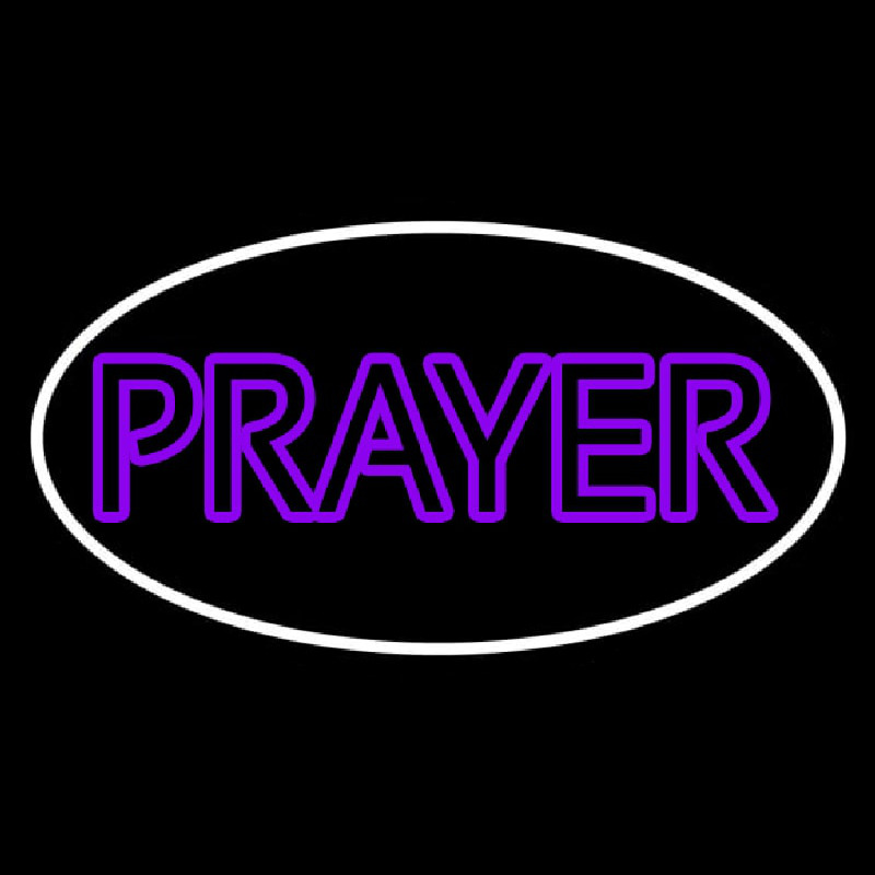 Purple Prayer With Border Neonreclame