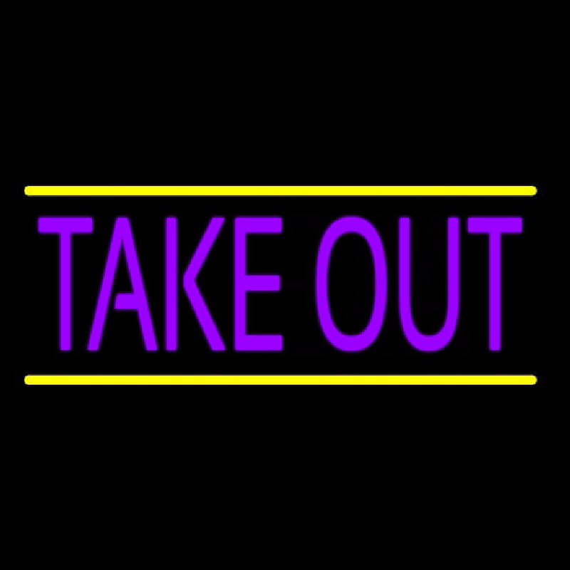 Purple Take Out Neonreclame