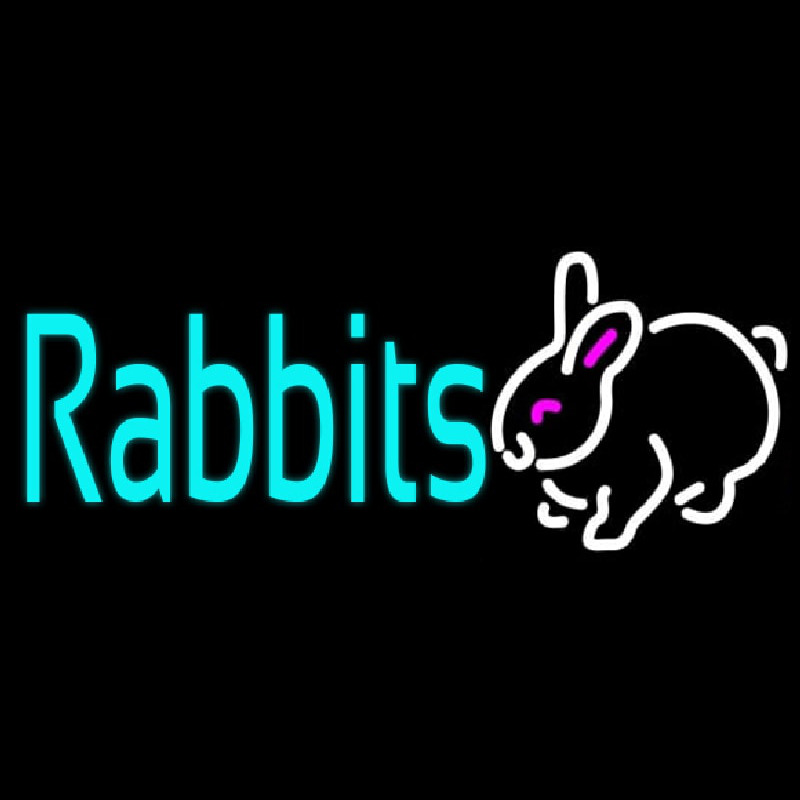 Rabbits Logo Neonreclame