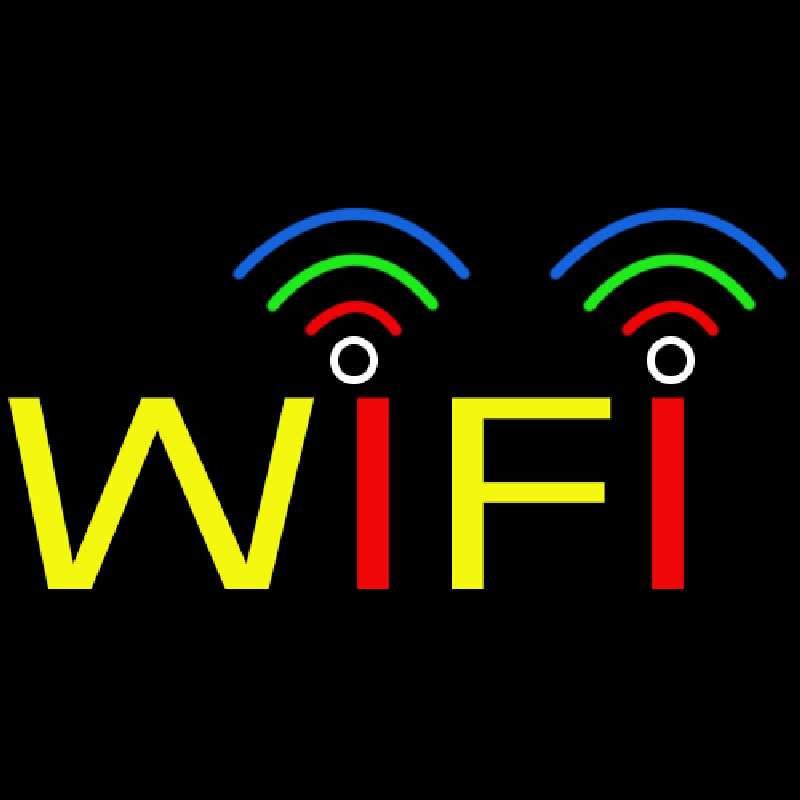 Rainbow Wifi Block Neonreclame