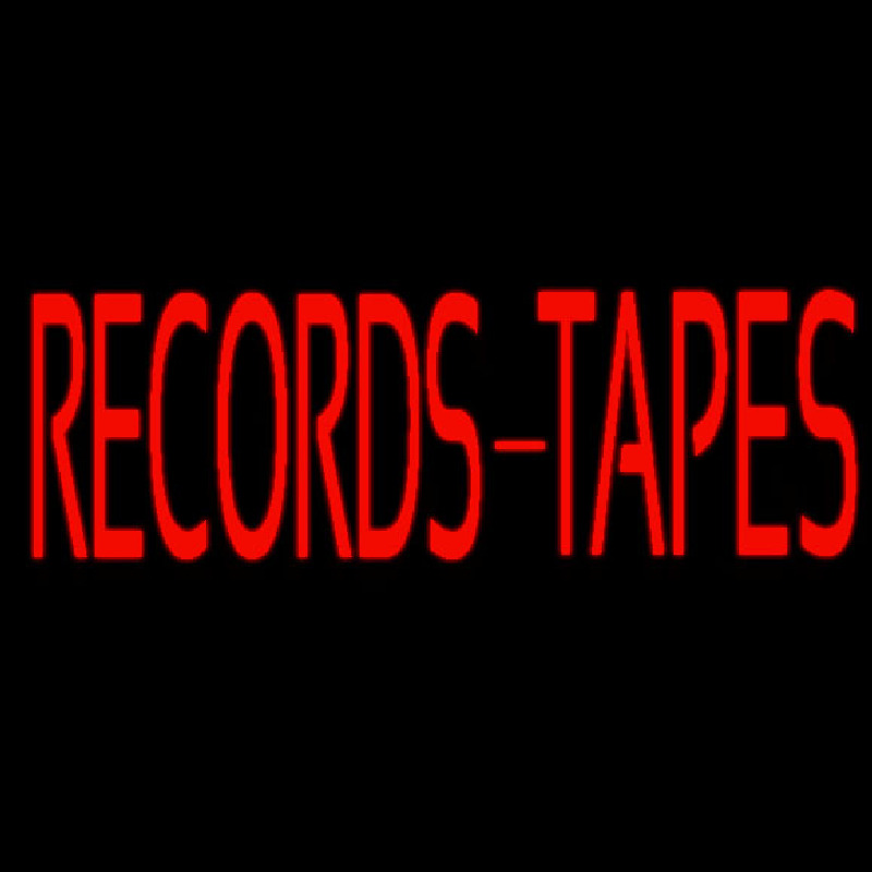 Records Tapes Neonreclame