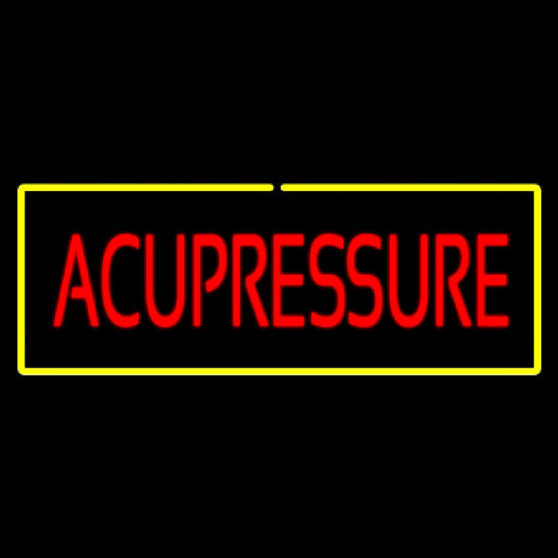 Red Acupressure With Yellow Border Neonreclame