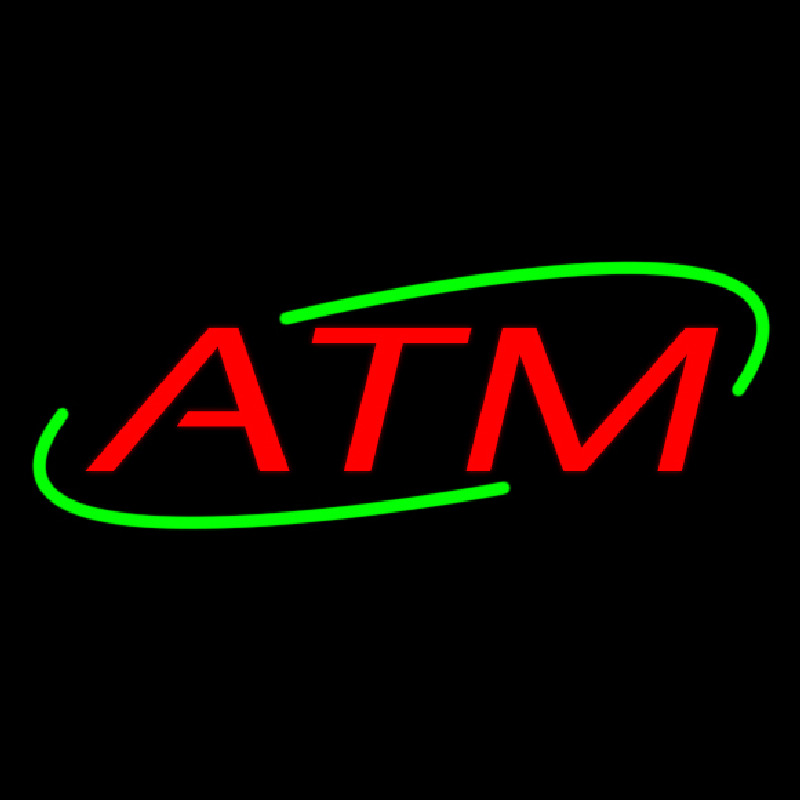 Red Atm Neonreclame