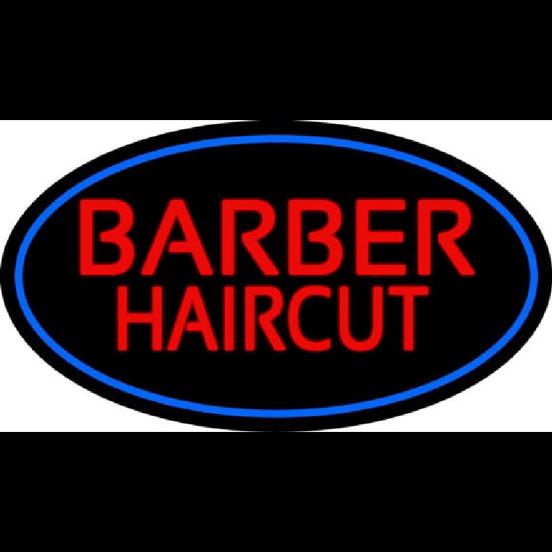 Red Barber Haircuts Neonreclame