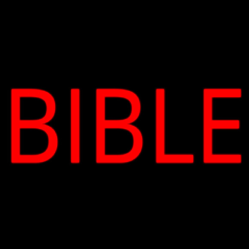 Red Bible Block Neonreclame