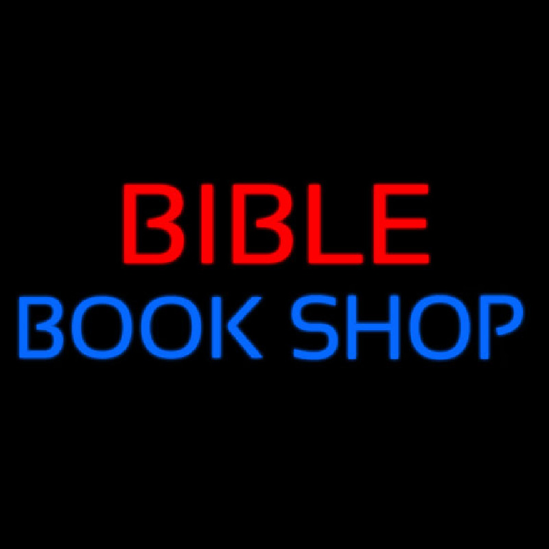 Red Bible Blue Book Shop Neonreclame