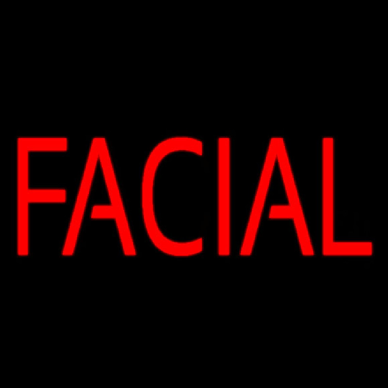 Red Block Facial Neonreclame