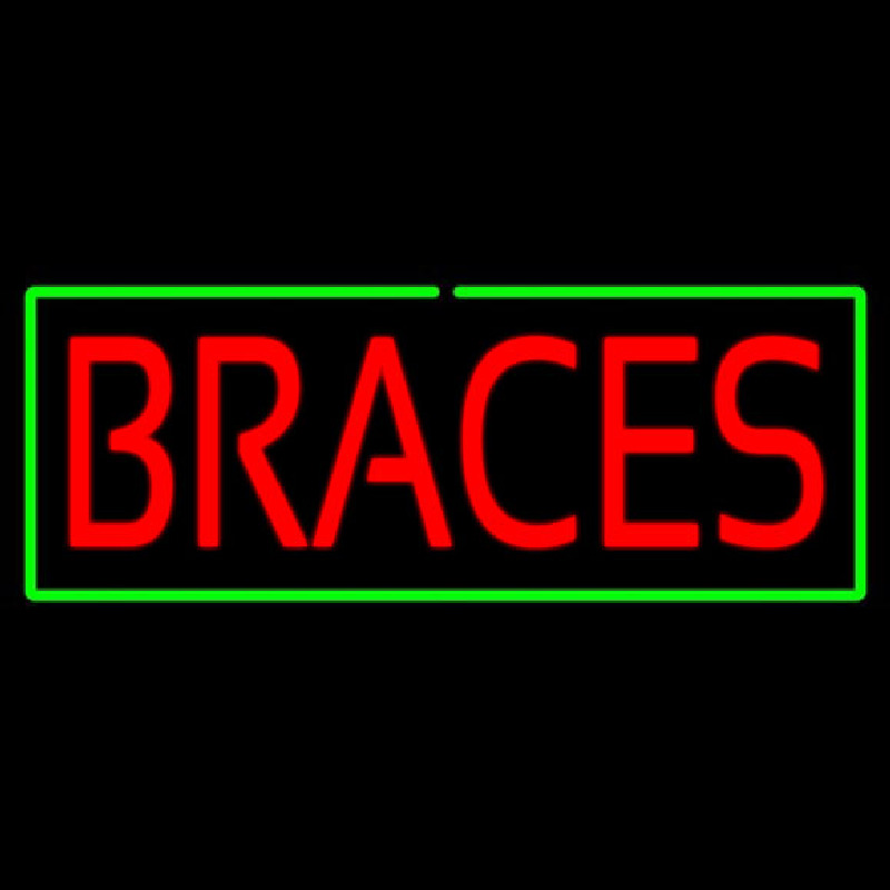 Red Braces Green Border Neonreclame