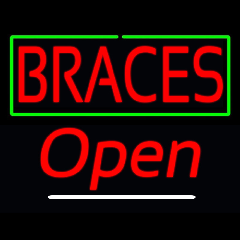 Red Braces Open Neonreclame