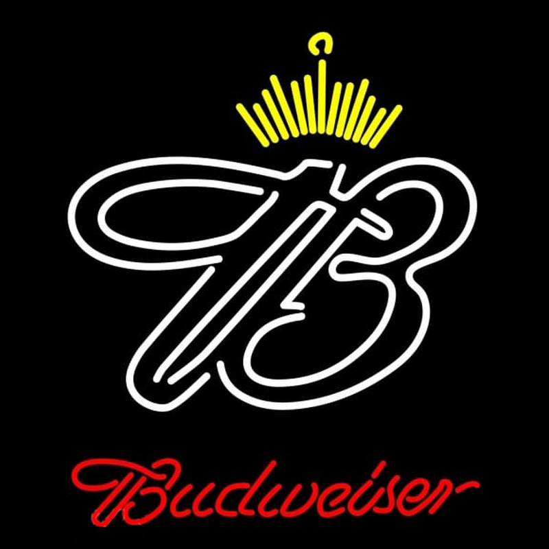 Red Budweiser Crown Beer Sign Neonreclame