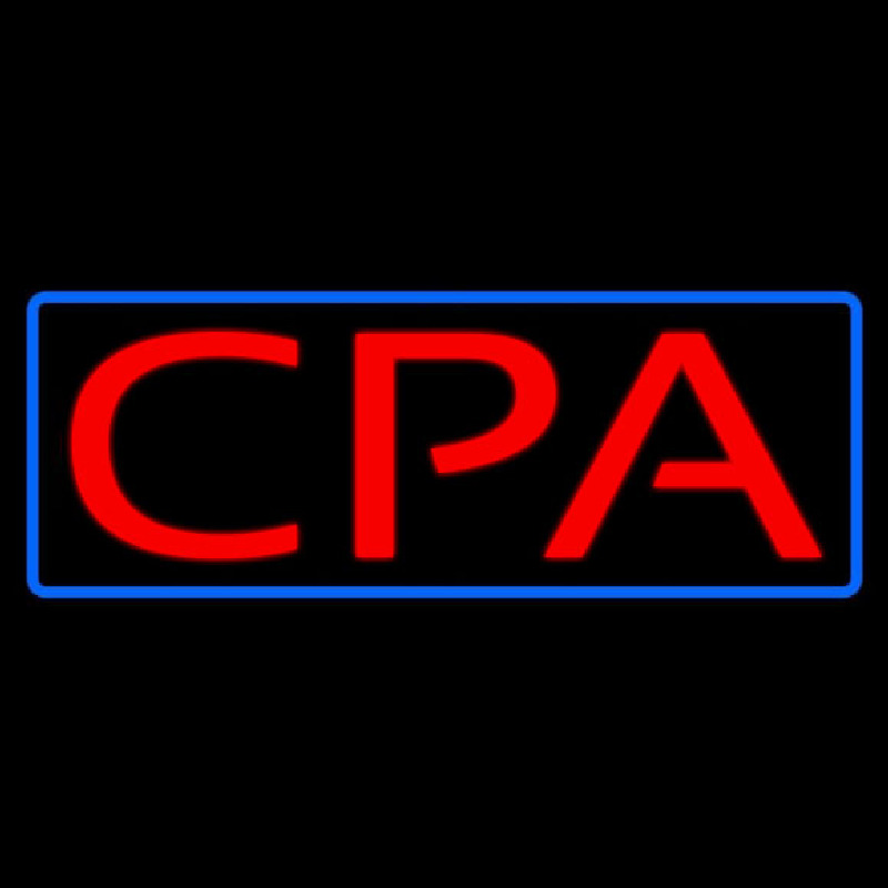 Red Cpa Blue Border Neonreclame