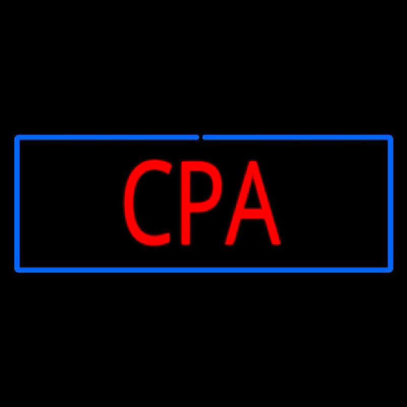 Red Cpa With Blue Border Neonreclame