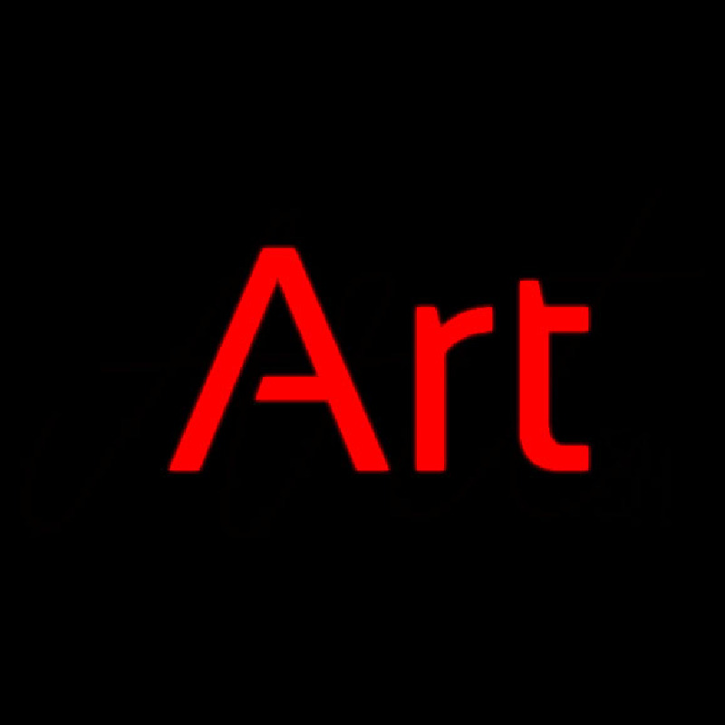 Red Cursive Art Neonreclame