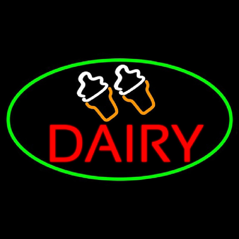 Red Dairy With Logo Neonreclame