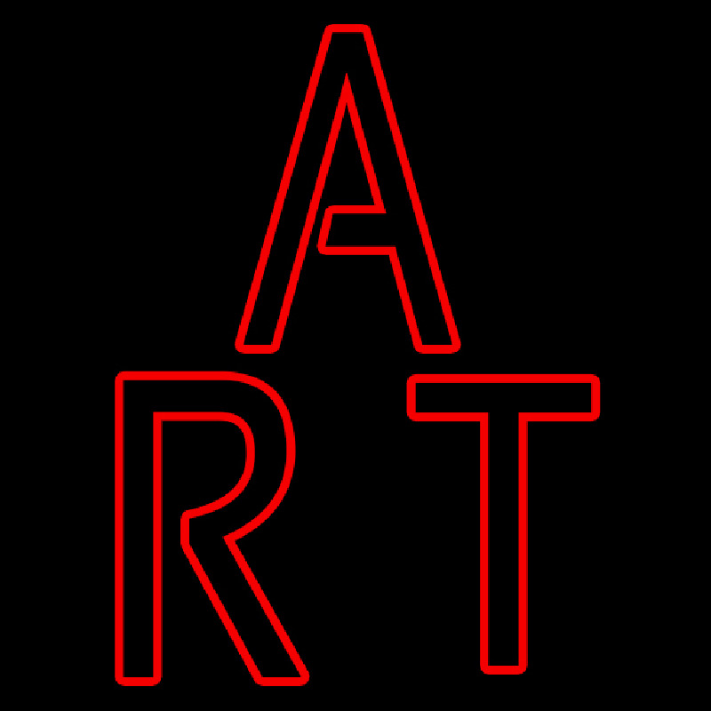 Red Double Stroke Art Neonreclame