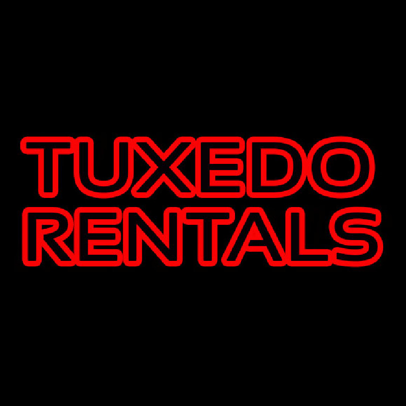 Red Double Stroke Tu edo Rentals Neonreclame