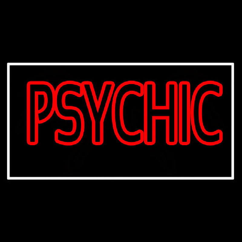 Red Double Stroke White Psychic Neonreclame