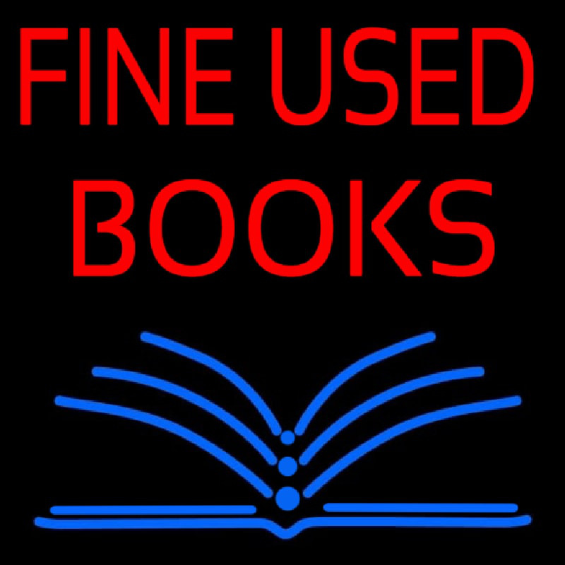 Red Fine Used Books Neonreclame