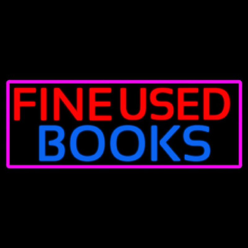 Red Fine Used Books Neonreclame