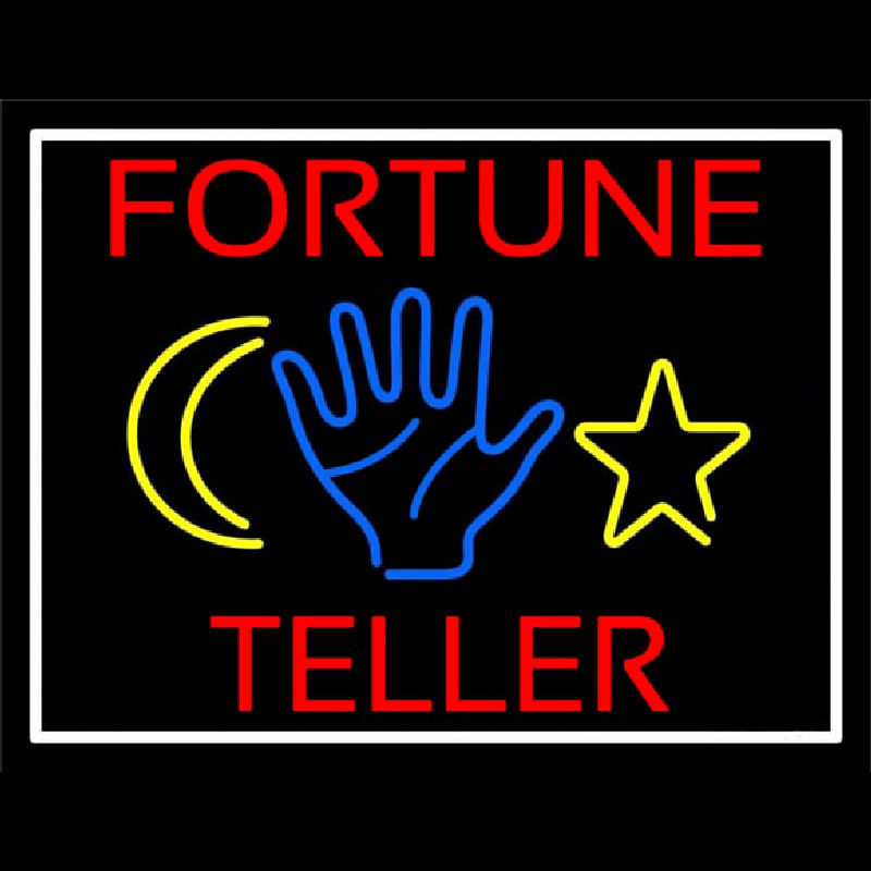 Red Fortune Teller With Logo Neonreclame