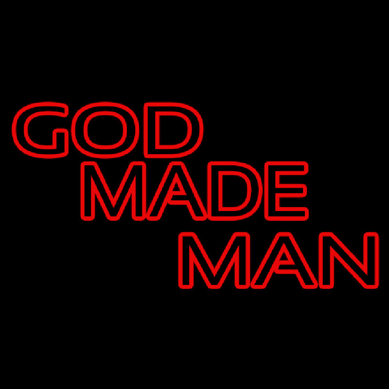 Red God Made Man Neonreclame