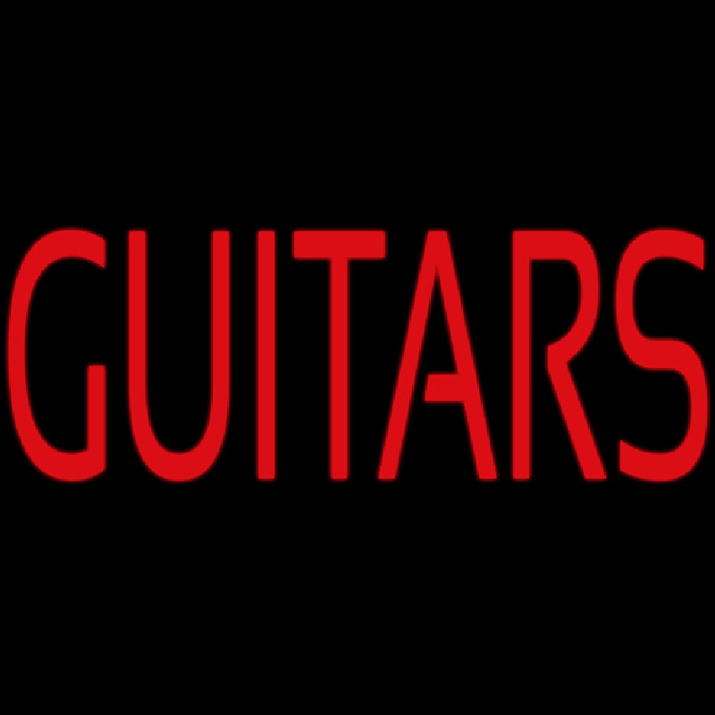 Red Guitar Block 1 Neonreclame