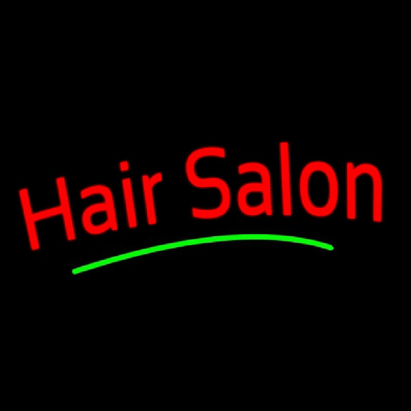 Red Hair Salon Green Line Neonreclame