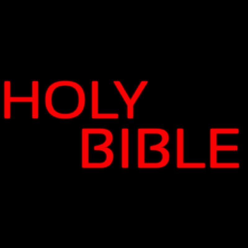 Red Holy Bible Neonreclame