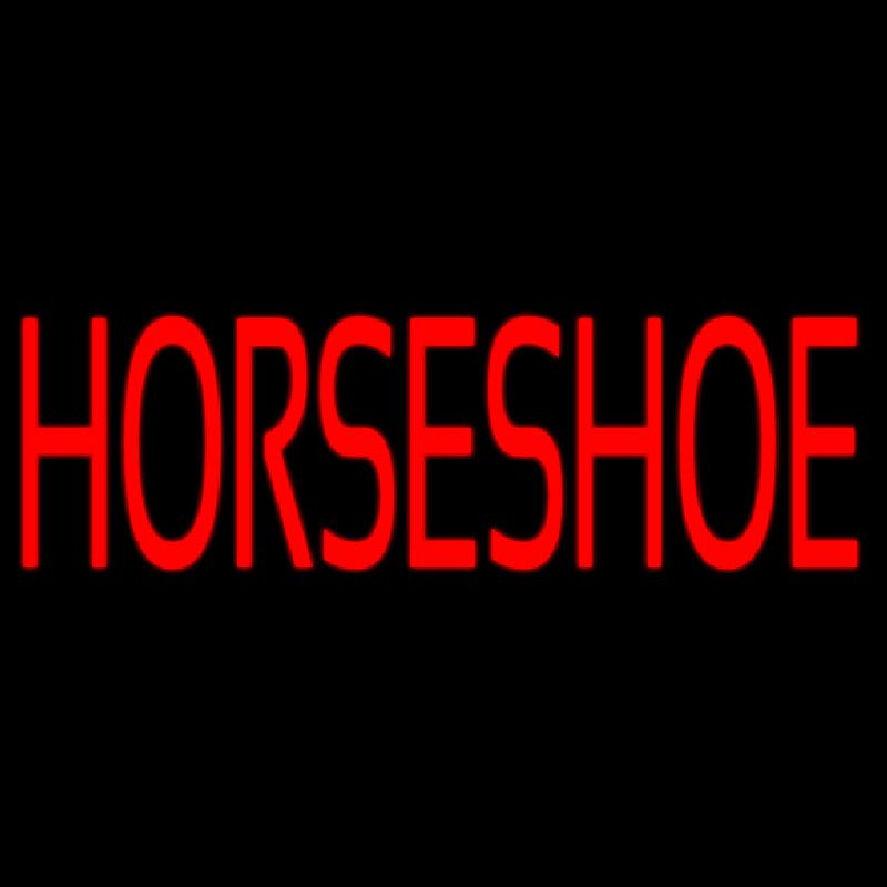 Red Horseshoe Block Neonreclame