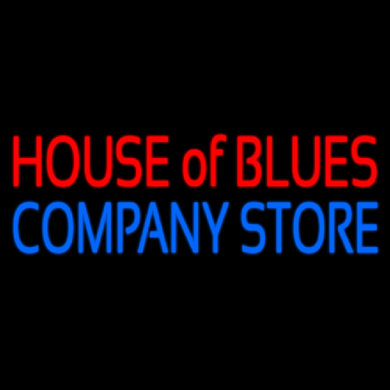 Red House Of Blues Blue Company Store Neonreclame