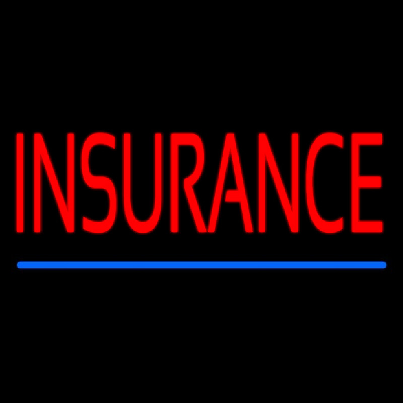 Red Insurance Blue Line Neonreclame