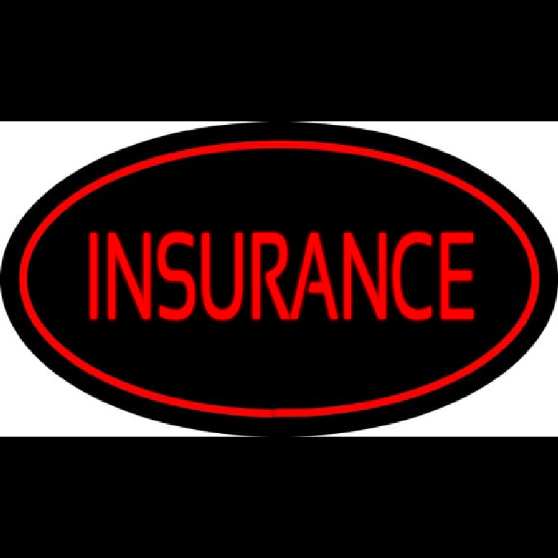 Red Insurance Oval Red Neonreclame