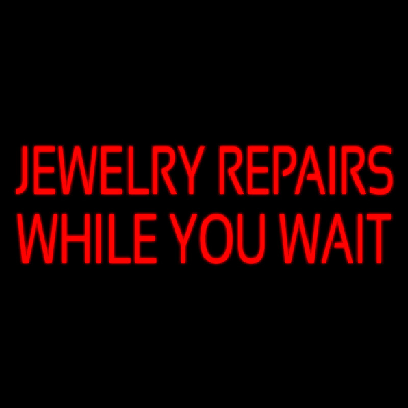 Red Jewelry Repairs While You Wait Neonreclame