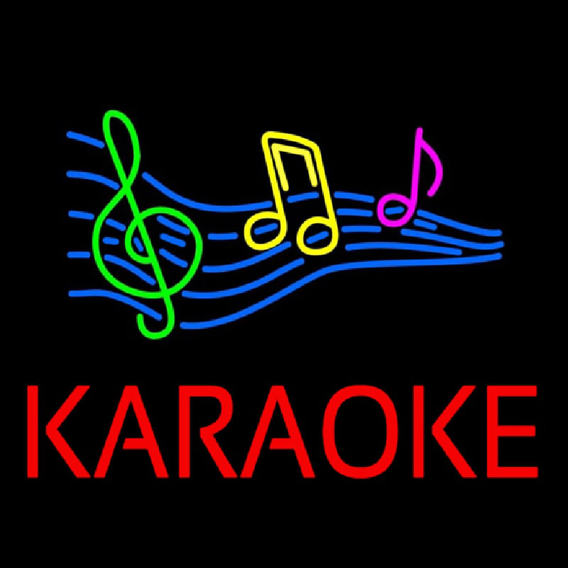 Red Karaoke Block Neonreclame