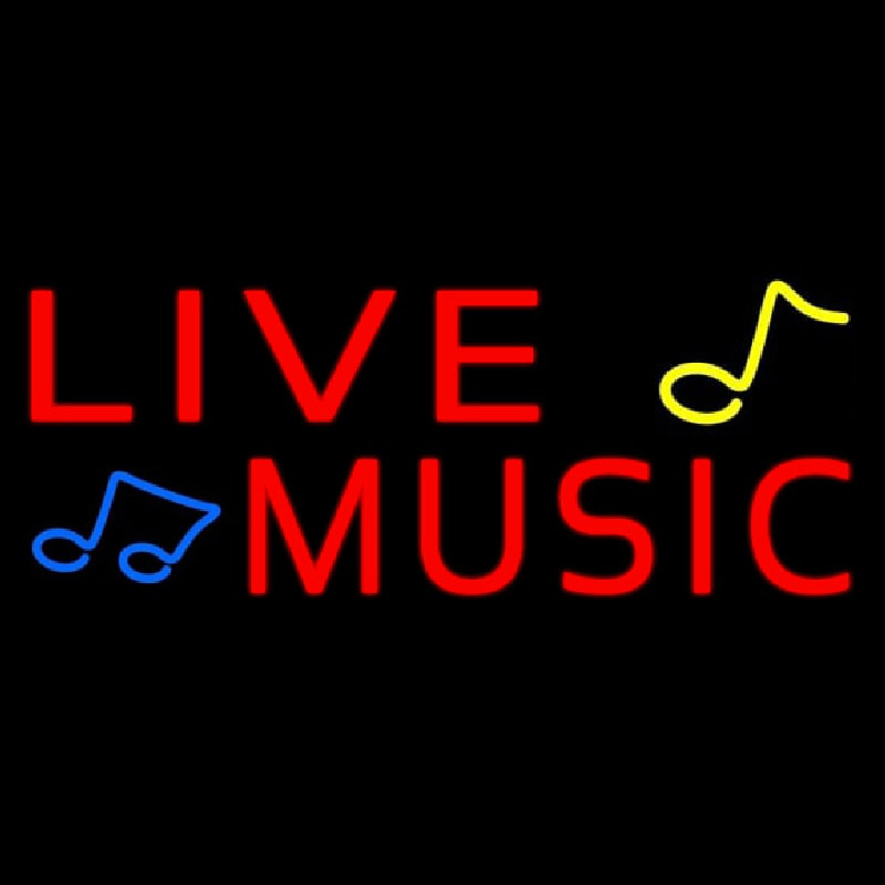 Red Live Music Block 1 Neonreclame