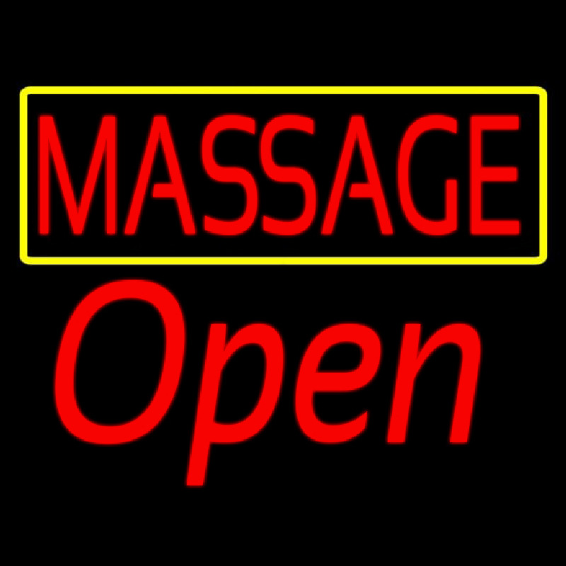 Red Massage Open Neonreclame